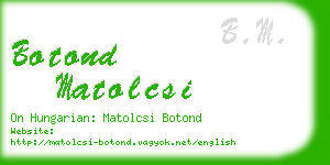 botond matolcsi business card